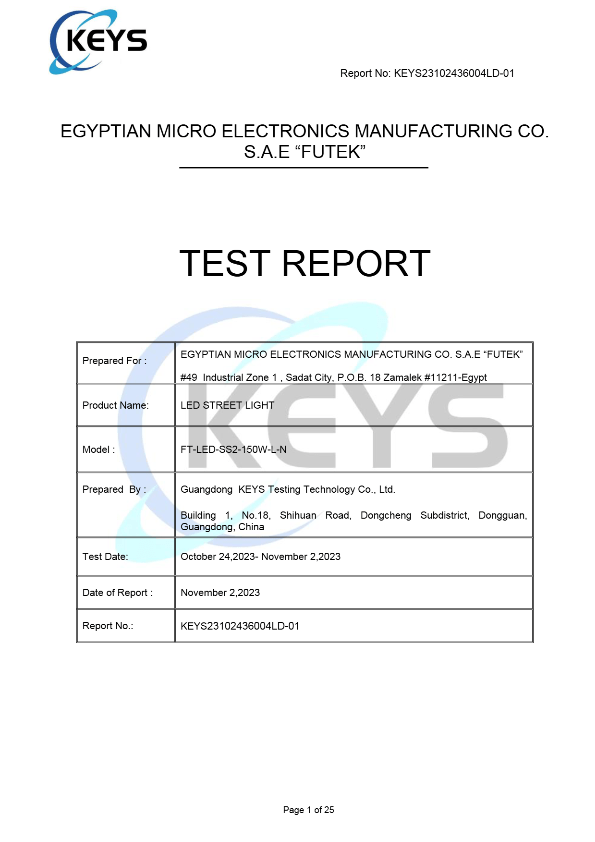 KEYS23102436004LD-01+LED路灯150W（透镜）+LM-79-report 正本_001